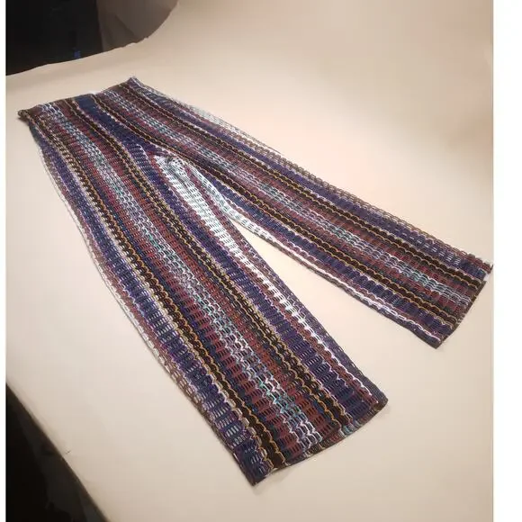 MISSONI Vintage Zig Zag Knit 3-Piece Set Cardigan Maxi Pants Luxury Rare Runway